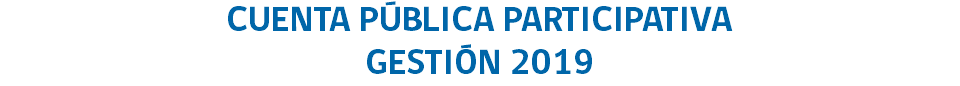 CUENTA PÚBLICA PARTICIPATIVA Gestión 2019