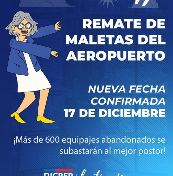 Remate de maletas del aeropuerto: Postergado